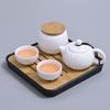 Nuevo Producto Juego de Té Kung Fu Japonés Juego Pequeño para el Hogar Bandeja de Té Seco Simple Habitación de Hotel B&B Juego de Té de Cerámica