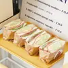 Bolsas para Empacar Sándwiches, Bolsas Transparentes de Grado Alimenticio para Pan Tostado de Corte Grueso Prensado en Caliente, Bolsas para Llevar Sándwiches de Panadería de Puesto