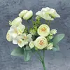 Manojo Simulado de Brotes de Rosa Té Casa Decoración Rosas Hechas a Mano Disposición Escena de Boda Transfronterizo Adornos de Flores Artificiales Venta al Por Mayor
