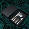 Amazon Aço Inoxidável Tableware Faca e Garfo Colher Creative ins Star Diamond Western Steak Faca e Garfo Colher Four-piece Set Gift