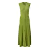 Vestido de Verano 2026 Transfronterizo de Seda Helada sin Mangas con Cuello en V Estilo Ins para Mujer, Elegante y Gracioso