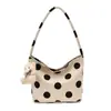 Bolso de hombro para mujer con un estilo delicado, bolso de mano de lunares, diseño minimalista de nicho con correa de hombro fina, adecuado para primavera y verano, uso casual, bolso para estudiante y persona que va al trabajo