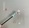 Novo Grampo de Cabelo Imitação de Ébano Estilo Chinês, Adorno de Cabeça Estilo Antigo, Leque Banana, Borla, Grampo de Cabelo, Traje Antigo, Grampo de Cabelo da Dinastia Han, Grampo de Cabelo para Mulheres