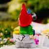 Manualidades de resina de enano de gallo de tortuga cruzada creativa adornos decorativos solares para jardín