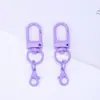 Chaveiro Giratório Colorido Fecho de Porta Pequeno em Forma de U Laqueado Multicolorido Acessórios de Ferragem Fecho Lagosta Pingente DIY Fivela de Pendurar