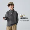 Roupas Infantis Haima 2026 Inverno Nova Camiseta Térmica de Manga Longa com Gola Alta para Meninos Cor Sólida Camada Base de Inverno Tendência