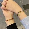 Pulsera de Cuerda Tejida a Mano Marca Fu Love Campana para Pareja Hombres y Mujeres Temperamento Simple Regalo para Novia