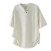 Kukuluky Nova Camiseta de Verão Estilo Solto Manga Curta para Homens, Cor Lisa, Texturizada, Respirável, Casual Tendência Marca