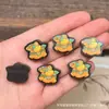 Palo de rosa tallado Madera de melocotón Oso Accesorios lindos Osito Mickey Mouse Adornos Juguete DIY Mango retorcido a mano Regalo de madera