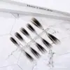 Unhas Usáveis, Unhas Pré-Fabricadas Semi-Acabadas, Arte de Unha Degradê Manchadada Feita à Mão, Pontas de Unha Coloridas, Unhas Postiças, Unhas Artificiais, Atacado de Fábrica