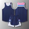[Tienda de fábrica FeelTime] Venta al por mayor, uniforme de equipo de baloncesto para niños, camiseta de cuatro puntos con hombros estrechos de estilo americano