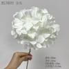 Nuevo Salón de Bodas Piso Arreglo Floral Apilado Hortensia de Cabeza Única Larga Tela de Seda Multicolor Hortensia Grande con Base de Hojas