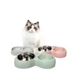 Comedero doble para gatos, bebedero para gatos, comedero para gatos, cuenco inclinado para proteger la columna cervical, comedero anti-derrame, comedero para perros, accesorios para mascotas