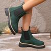 Comercio Exterior Transfronterizo Talla Grande 2025 Primavera y Otoño Nuevas Botas Escarchadas de Moda Punta Redonda Talla Grande Botas de Moda