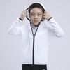 Traje deportivo para niños, otoño e invierno, ropa de secado rápido, manga larga, ropa de entrenamiento para correr, ropa de clase para campamento, abrigo con capucha para niños grandes y estudiantes.