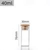 30 Botella de Vidrio con Tapa de Bambú de Boca Recta Botella de Vidrio de Tubo de Ensayo de Alto Borosilicato Botella de los Deseos Botella de Deriva Botella Dispensadora de Té