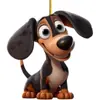 Nova Série de Cachorros Fofos de Natal 2023 Decorações de Árvore de Natal Pingentes Acrílicos para Carro