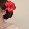 Pinza para el Cabello de Flor de Tela Dulce y Fresca, de Gama Alta y Exquisita, Pinza de Pato a la Moda, Diseño Versátil, Accesorio para el Cabello Estilo Vacaciones