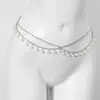 Joyería Popular Transfronteriza Cadena para el Cuerpo de Bikini Sexy con Pedrería y Perlas Conjunto para Vacaciones en la Playa