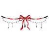 Tatuagens Adesivas Estilo Dark Pure Desire para Cintura e Peito Coração Espinhos Pingente de Fita Tatuagens Temporárias à Prova d'Água para Meninas