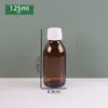Venta al por mayor de fábrica botella marrón de 50 ml para líquido oral botella de enzima de té 100 ml botella de jarabe medicinal botella de vidrio