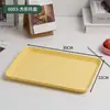 Bandeja de Paja de Trigo Estilo Nórdico Ins Bandeja Rectangular de Plástico para Uso Doméstico Taza para Empanadillas Taza de Té Plato Plato de Frutas