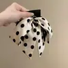 Pinza de Garra con Cinta de Lazo de Gama Alta para Mujer, Pinza Peineta Pequeña Floral para Cola de Caballo, Pinza Tiburón para Medio Recogido de Cabello de Temperamento Suave, Accesorio para el Cabello