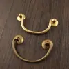Tirador de cajón de latón vintage Tirador de cobre puro Accesorios de ferretería para caja de madera Gabinete de medicina antiguo chino Tirador de cobre