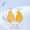 Acessórios para Joias DIY Ouro Brilhante 24K da Loja de Ouro Puzuo, Cabaça Escovada e Cravejada com Diamantes, Trevo de Quatro Folhas, Pingente de Gota d'Água Colar