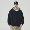 Sudadera casual versátil de manga larga para hombre, color liso, estilo callejero americano 2026, para primavera y otoño