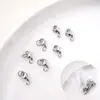 Fecho de Lagosta de Metal de Aço Inoxidável Conjunto de Fecho de Argola Única Acessórios de Pulseira DIY Feitos à Mão Materiais de Fecho de Conexão Final