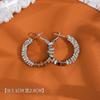 Populares Aretes Chapados en Cobre, Oro y Plata Reales, Modernos, Lujo Ligero, Sensación de Alta Gama, Estilo de Nicho, Aretes de Botón Elegantes, Accesorios para Orejas Clásicos y Grandiosos