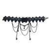 Accesorios de Encaje Negro para el Cuello Collar de Borlas Collarín para Mujer Colgante de Borlas Rosa Banda para el Cuello Choker Diablo