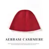 Sombrero de pescador otoño e invierno estilo nuevo tejido color liso suave cálido cachemira sombrero doble hebra engrosado casual cobertura para la cabeza sombrero