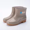Botas de Lluvia Bajas para Mujer, Zapatos de Goma Impermeables y Antideslizantes de Verano para Trabajo en Cocina, Botas de Agua de Caña Corta para Adultos, Stock Listo del Fabricante al por Mayor