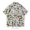 Camisa Floral Retro Estilo Hong Kong Manga Corta Diseño Estilo Tailandés Hawaiano Camisa Holgada Atractiva Tendencia Verano Hombres Nuevo Estilo