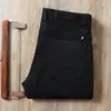Calça Casual Acolchoada de Lã Grossa para o Inverno 2022 Masculina, Não Amassa, Anti-Rugas, Macia, Quente, Preta, Business, Reta, Calça Jeans