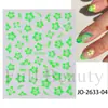 Pegatinas de Arte para Uñas Estilo Nuevo Transfronterizo Letras Inglesas Simples Cuatro Colores Artísticas Florales Letra Pegatinas de Arte para Uñas Venta al por Mayor
