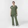 Nuevas batas quirúrgicas de manga corta para mujer, ropa de trabajo con cuello en V, uniformes de enfermera, batas de médico, venta al por mayor y pedidos personalizados