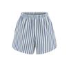 Em Estoque Verão 2025 Novos Calções Casuais para Casa Versáteis Soltos Cor Sólida Blocos de Cor Listrados Hot Pants