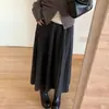 Falda Larga de Punto Plisada Estilo Coreano Otoño/Invierno 2026