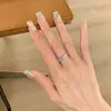 Nuevo Anillo de Flor de Circonia Color Dopamina Jardín de Monet para Mujer Diseño de Nicho Sentido de la Personalidad Anillo Dulce para el Dedo