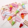 Color Macarrón Cuentas Acrílicas de Helado Llavero Colgante Hecho a Mano Accesorios Cadena para Teléfono Móvil Material
