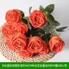 Flores Artificiales Flor Naranja Materiales Boda Salón de Bodas Decoración del Hogar Rosas Artificiales Flores Falsas Flores de Plástico Venta al por Mayor