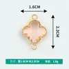 Versión coreana de trébol de cuatro hojas diy doble colgante aleación incrustaciones accesorios colgante arete pulsera tejido a mano pequeño colgante al por mayor