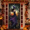 Capa de Porta de Halloween Transfronteiriça Tecido de Fundo Festa de Feriado Decoração de Cena de Alta Qualidade para Interior e Exterior Banner Tecido para Pendurar Personalização