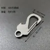Em Estoque Chaveiro de Aço Inoxidável 304 Fivela de Cintura Masculina Chaveiro de Carro Fivela de Escalada ao Ar Livre Pingente Clipe para Garrafa de Água