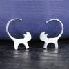 Aretes de gatito cepillado versión coreana temperamento mori pequeño animalito lindo gatito lindo joyería para la oreja venta al por mayor