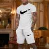 Traje Casual Delgado de Algodón de Verano Comercio Exterior Transfronterizo Conjunto Completo de Moda de Alta Gama para Hombre NK Traje de Camiseta de Manga Corta y Pantalones Cortos Ropa de Hombre