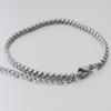 Pulseira de Joias em Aço Inoxidável Corrente de Pérolas Quadradas de Aço Titânio Acessórios de Vestuário para Meninas Pulseira Masculina Personalidade Pulseira Ajustável